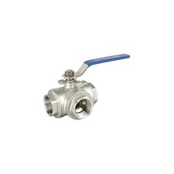 Трехходовой шаровый кран TITAN LOCK TL3V25-L-TF-S - фото 17405496