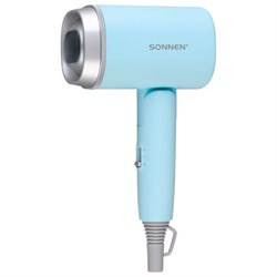 Фен для волос дорожный SONNEN HD-2318, 1500 Вт, складной, 2 температуры, 2 скорости, 454695 - фото 17408543