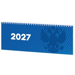 Планинг датированный 2027 285х112 мм, STAFF, гребень, картонная обложка, 64 листа, "Символика РФ", 117853 - фото 17418124