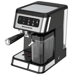 Кофеварка рожковая со встроенным капучинатором BRASSON (БРАССОН) CM-1830, 4 напитка, дисплей, 1,6 л, 1250 Вт, 20 бар, 457885 - фото 17442506