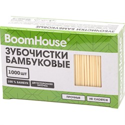 Зубочистки бамбуковые 1000 шт. в коробке BOOMHOUSE (БУМХАУС), 701956 - фото 17467586