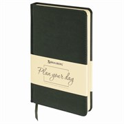 Ежедневник недатированный А5 138х213 мм BRAUBERG "Imperial" под кожу, 160 л., темно-зеленый, 111855