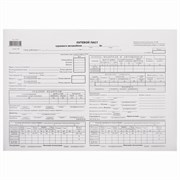 Бланк бухгалтерский типографский "Путевой лист грузового автомобиля с талоном", А4 (198х275 мм), СПАЙКА 100 шт., 130137