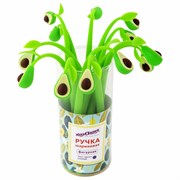 Ручка фигурная шариковая ЮНЛАНДИЯ "Авокадо", мягкий силиконовый корпус, СИНЯЯ, пишущий узел 0,7 мм, 143794