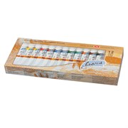 Краски масляные художественные "Ладога", НАБОР 12 цветов по 18 мл, в тубах, Невская Палитра, 1241004