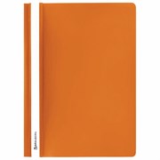 Скоросшиватель пластиковый BRAUBERG, А4, 130/180 мкм, оранжевый, 228673