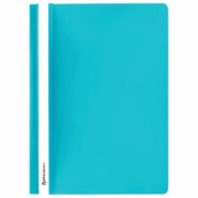 Скоросшиватель пластиковый BRAUBERG, А4, 130/180 мкм, бирюзовый, 228675
