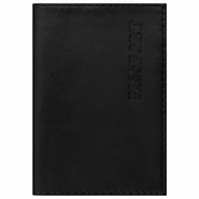 Обложка для паспорта натуральная кожа галант, "PASSPORT", черная, BRAUBERG, 237179