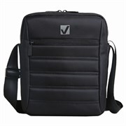 Сумка на плечо BRAUBERG COMPACT с отделением для планшета 9,7'', 2 кармана, черная, 26,5x22x5,5 см, 240500