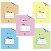 Тетрадь 18 л. BRAUBERG "ЭКО", линия, обложка картон 170 г/м2, ПАСТЕЛЬНАЯ С УГОЛКОМ, 402806