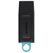 Флеш-диск 64 GB KINGSTON DataTraveler Exodia, разъем USB 3.2, черный/бирюзовый, DTX/64GB