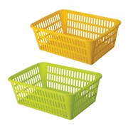 Корзинка 8 литров универсальная, 12,5х25х36 см, для хранения, пластик, ассорти, 333, 433330065