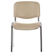 Стул для персонала и посетителей "ИЗО", хромированный каркас, кожзаменитель бежевый Z-21