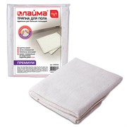 Тряпка для мытья пола 60х75 см, плотность 200 г/м2, 50% вискоза, 40% хлопок, 10% полиэстер, светлая, "Премиум" LAIMA, 600838