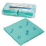 Салфетка VILEDA "Бризи", КОМПЛЕКТ 25 шт., объемное микроволокно, зеленая, 35х35 см, 161619