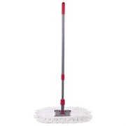 Швабра-рамка для СУХОЙ УБОРКИ, 40 см, телескопический черенок из нержавеющей стали 125 см, МОП хлопок, LAIMA, 603605