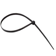 Хомуты (стяжки) нейлоновые, 3,6 мм х 200 мм, комплект 100 шт., черные, европодвес, 57-0201