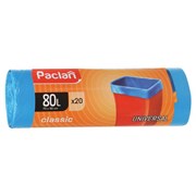 Мешки для мусора 80 л, синие, в рулоне 20 шт., ПНД, 12 мкм, 70х90 см, PACLAN "Classic", 402054