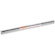 Самоклеящаяся пленка, алюминиевая фольга защитная для кухни/дома, 0,6х3 м, серебро, цветы, DASWERK (ДАСВЕРК), 607849