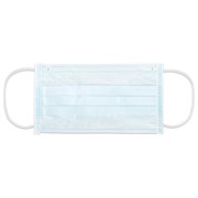 Маска медицинская одноразовая КОМПЛЕКТ 100 шт., короб, 3-х слойный фильтр мельтблаун, голубая, ГЕКСА
