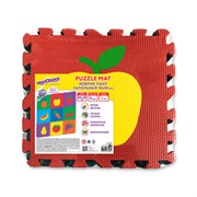 Коврик-пазл напольный 0,9х0,9 м мягкий "Фрукты-овощи", 9 частей 30х30 см, толщина 1 см, ЮНЛАНДИЯ, 664665