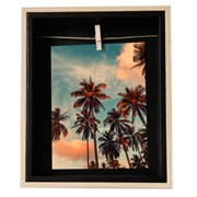 Рамка из МДФ BRAUBERG LOFT BLACK BOX, фото 13х18 см, с прищепкой, 20х25 см, 391290