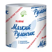 Бумага туалетная "МЯГКИЙ РУЛОНЧИК" белая, 51 метр, 1-слойная, LAIMA, 114737