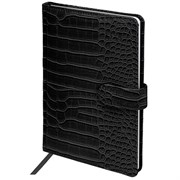 Еженедельник недатированный А5 145х215 мм, BRAUBERG "Party", под кожу, 64 л., антрацитовый, 114472