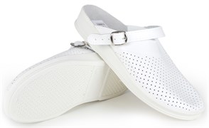 Сабо мужские нат.кожа ПВХ Step (арт. 10-12-7), белый