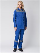 Костюм женский Веснис-1 СОП (тк.Смесовая,210) брюки, васильковый/серый