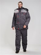 Костюм зимний Флофт-1 (тк.Смесовая,210) брюки, т.серый/св.серый