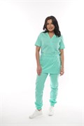 Костюм женский хирургический Модерн-004 (тк.Стрейч,120) MedLine, мятный