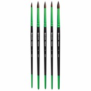 Кисти BRAUBERG PREMIUM, набор 5 шт. (из ворса пони круглые № 1, 2, 3, 4, 5), блистер, 201022