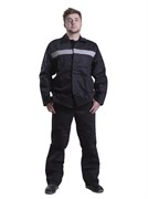 Костюм сварщика Гефест-СОП 2 кл.защиты (тк.Хлопок-ОП,420) брюки, черный