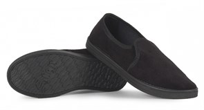 Тапочки вельветовые ПВХ Step (арт.1-21-1), черные