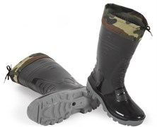 Сапоги мужские ПВХ двухкомпонентные с надставкой, черный (арт. кмф м.135)