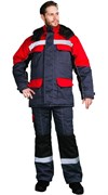 Костюм зимний Зимник (тк.Смесовая, 240) пк, т.серый/черный/красный