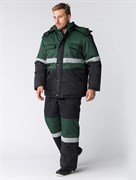 Костюм зимний Профи-Норд IMP (тк.Смесовая,240) п/к, черный/т.зеленый