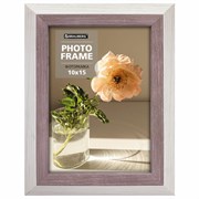 Рамка 10х15 см небьющаяся, багет 30 мм, пластик, BRAUBERG "Lambert", слоновая кость/капучино, 391249