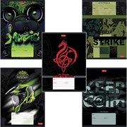 Тетрадь 18 л., HATBER, клетка, обложка картон, "Для мальчиков" (микс в спайке), 063095, 18Т5В1