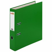 Папка-регистратор STAFF "Manager" с покрытием из ПВХ, 70 мм, без уголка, зеленая, 225981