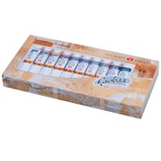 Краски масляные художественные "Ладога", НАБОР 10 цветов по 46 мл, в тубах, Невская Палитра, 1241006