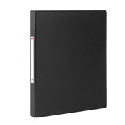 Папка на 2 кольцах, ПРОЧНАЯ, картон/ПВХ, BRAUBERG "Office", ЧЕРНАЯ, 35 мм, до 180 листов, 271844