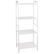 Стеллаж на металлокаркасе "Валенсия-14", 455х300х1205 мм, 4 полки, белый, СТВ14 Б