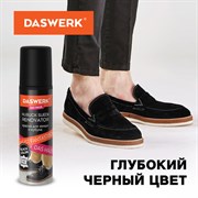 Краска для замши и нубука, 75 мл, губка, DASWERK (ДАСВЕРК), черная, 607624
