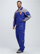 Костюм Союз-Профессионал-1 CH МВО (тк.Смесовая,240) брюки, васильковый/св.серый/оранжевый