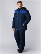 Куртка зимняя Флофт Премиум (тк.Смесовая,240), т.синий/васильковый/серый