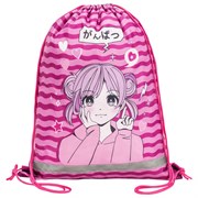 Мешок для обуви BRAUBERG KIDS, светоотражающая полоса, 46х36 см, "Anime style", 272391