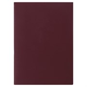 Папка адресная бумвинил без надписи, формат А4, бордовая, индивидуальная упаковка, STAFF "Basic", 129634