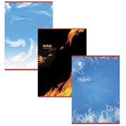 Тетрадь А4, 48 л., HATBER, скоба, клетка, выборочный лак, "СТИХИИ ПРИРОДЫ" (микс), 012804, 48Т4вмB3